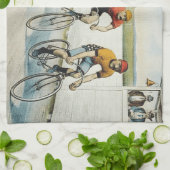 TOP-fietsende oude school Theedoek (Gevouwen)