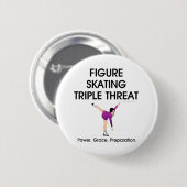 TOP Figuur die Drievoudige Bedreiging van de Driev Ronde Button 5,7 Cm (Voorkant /achterkant)