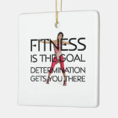 TOP Fitness Goal Keramisch Ornament (Links)