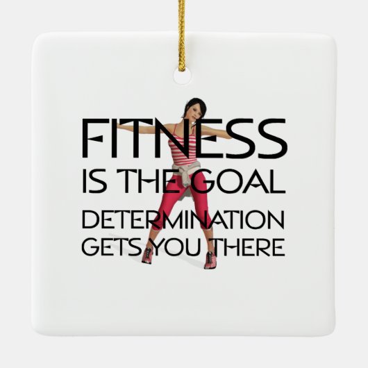TOP Fitness Goal Keramisch Ornament (Achterkant)