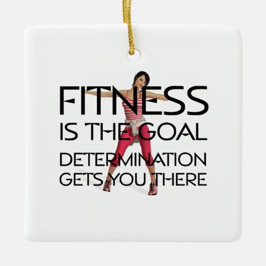 TOP Fitness Goal Keramisch Ornament (Voorkant)