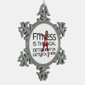 TOP Fitness Goal Tin Sneeuwvlok Ornament (Links)
