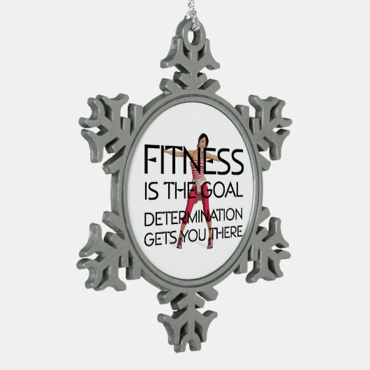 TOP Fitness Goal Tin Sneeuwvlok Ornament (Links)