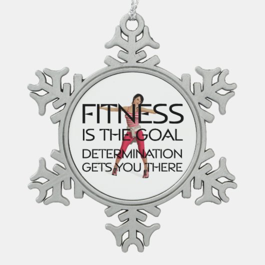 TOP Fitness Goal Tin Sneeuwvlok Ornament (Voorkant)