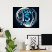 TOP Fitness is mijn leven Poster (Thuiskantoor)