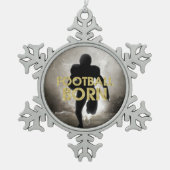 TOP Football Born Tin Sneeuwvlok Ornament (Voorkant)