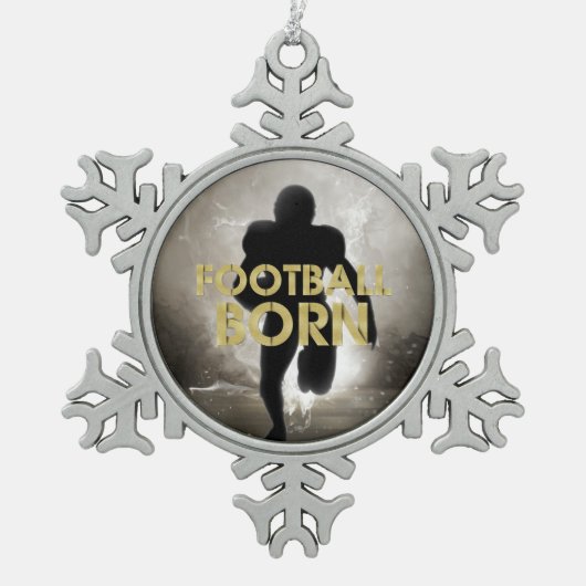 TOP Football Born Tin Sneeuwvlok Ornament (Voorkant)