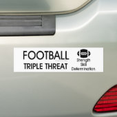 TOP Football Triple Threat Bumpersticker (Op auto)