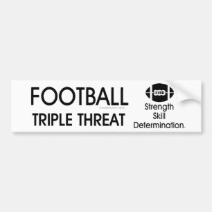 TOP Football Triple Threat Bumpersticker