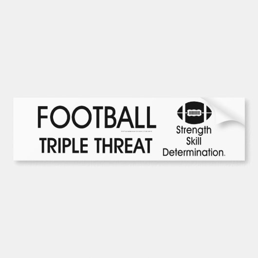 TOP Football Triple Threat Bumpersticker (Voorkant)