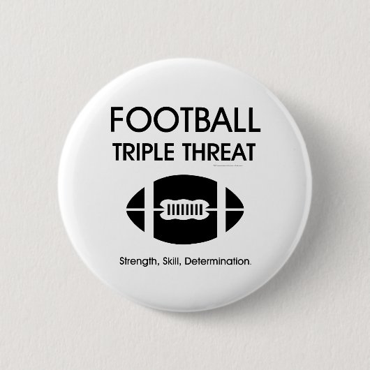 TOP Football Triple Threat Ronde Button 5,7 Cm (Voorkant)