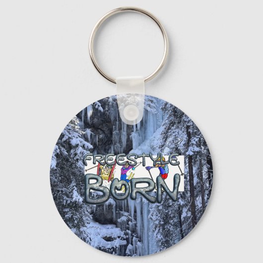 TOP Freestyle Ski Geboren Sleutelhanger (Voorkant)