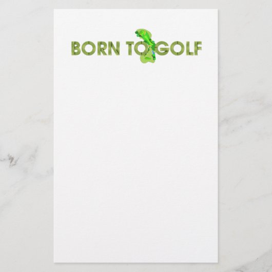 TOP Geboren om te Golfen Briefpapier (Voorkant)