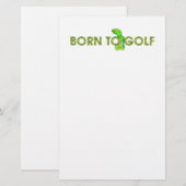 TOP Geboren om te Golfen Briefpapier (Voorkant / Achterkant)