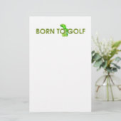 TOP Geboren om te Golfen Briefpapier (Staand voorkant)
