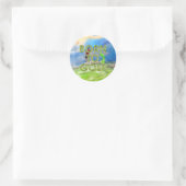 TOP Geboren om te Golfen Ronde Sticker (Tas)