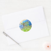 TOP Geboren om te Golfen Ronde Sticker (Envelop)