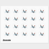 TOP Geboren om te Snowboarden Ronde Sticker (Vel)