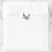 TOP Geboren om te Snowboarden Ronde Sticker (Tas)