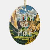 TOP Geboren om te Wandelen Keramisch Ornament (Rechts)