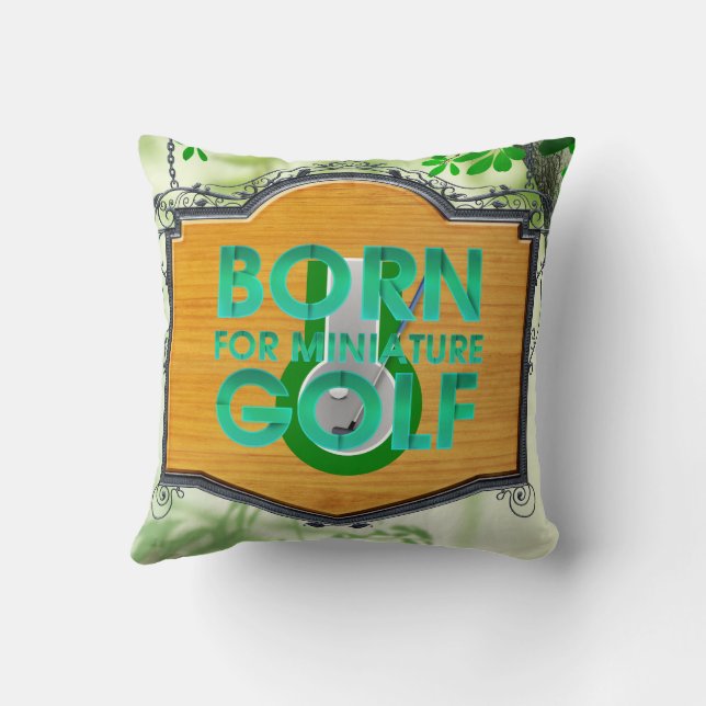 TOP Geboren voor Midgetgolf Kussen (Achterkant)
