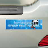 TOP Geen Grappen Met Een Schaatsster Bumpersticker (Op auto)
