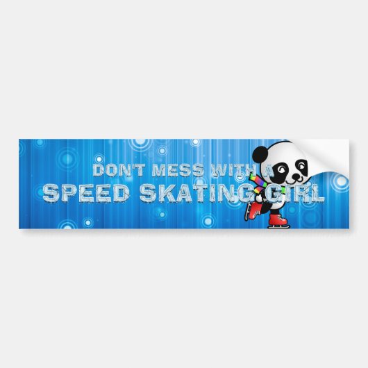 TOP Geen Grappen Met Een Schaatsster Bumpersticker (Voorkant)