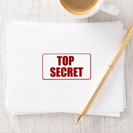 Top Geheim Medium size label (Insitu)