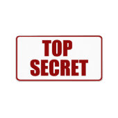 Top Geheim Medium size label (Voorkant)