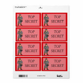 Top Geheim Met Spion Etiket (Full Sheet)