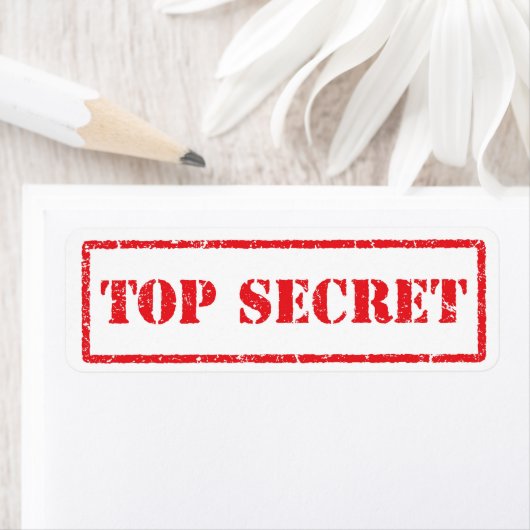 Top geheim rood distressed label (Insitu)