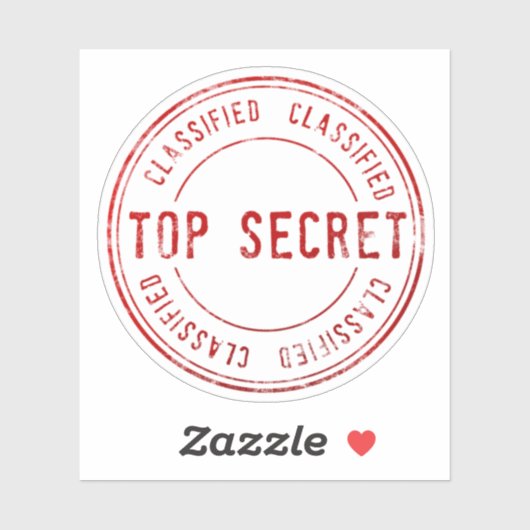 Top Geheime Geclassificeerde Stempel Sticker (Vel)