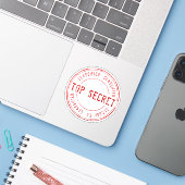 Top Geheime Geclassificeerde Stempel Sticker (Laptop met iPhone)
