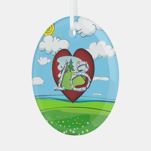 TOP Golf 18 Glass Ornament (Voorkant links)