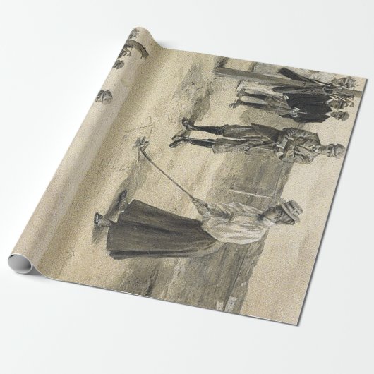 TOP Golf Girl Cadeaupapier (Uitgerold)