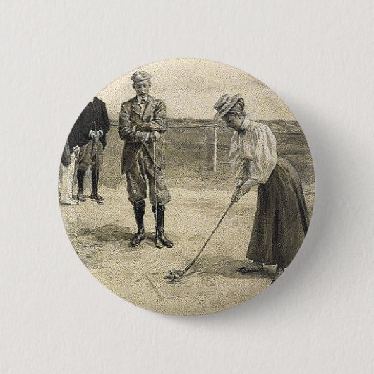TOP Golf Girl Ronde Button 5,7 Cm (Voorkant)