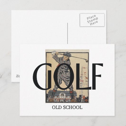 TOP Golf Old School Briefkaart (Voorkant / Achterkant)