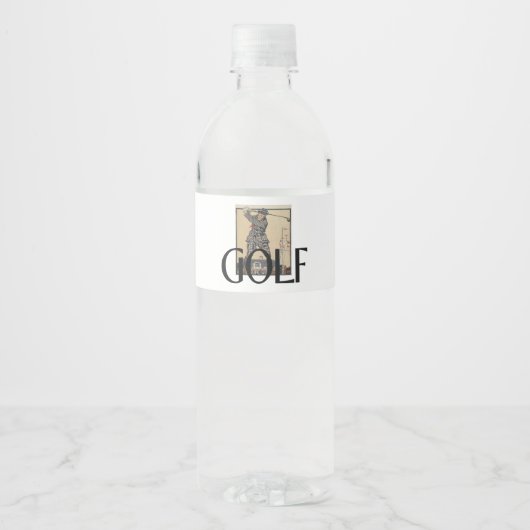 TOP Golf Old School Waterfles Etiket (Voorkant)