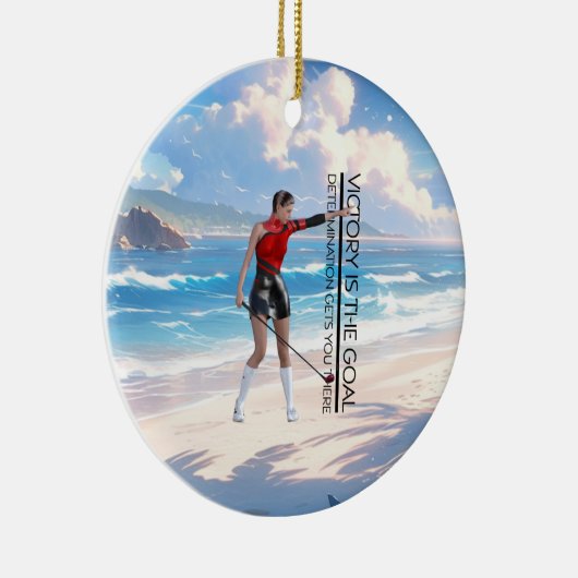 Top Golf Victory Goal Keramisch Ornament (Rechts)