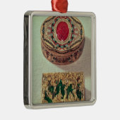 Top: Goudsnuffel met diverse stenen Metalen Ornament (Rechts)