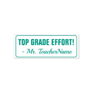 "TOP GRADE EFFORT!" Commendement Rubber Stamp Zelfinktende Stempel