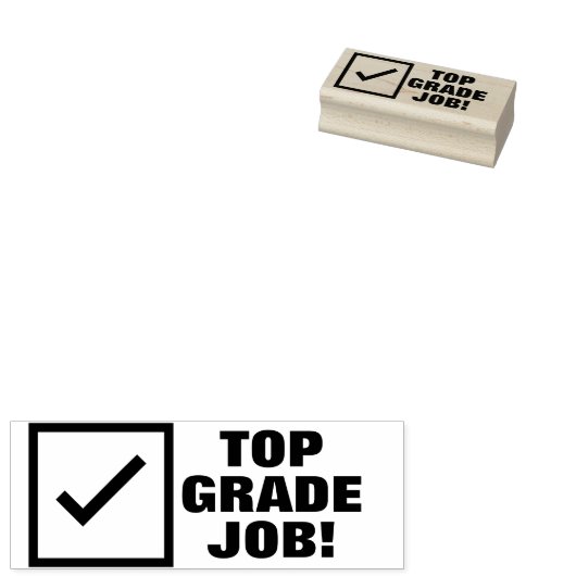 "TOP GRADE JOB!" Feedback Rubberstempel (Gestempeld)