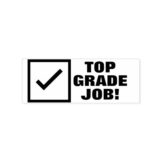 "TOP GRADE JOB!" Feedback Rubberstempel (Afrduk)