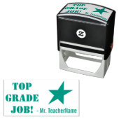 "TOP GRADE JOB!" + Rubberstempel Tutor Zelfinktende Stempel (In situ)