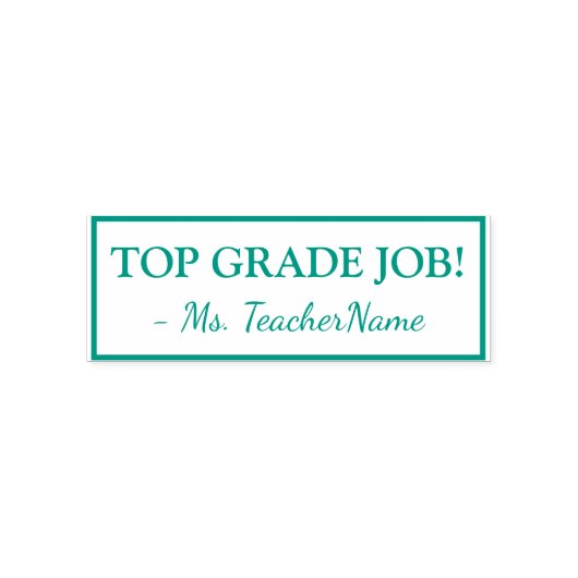 "TOP GRADE JOB!" Tutor Feedback Rubber Stamp Zelfinktende Stempel (Design)