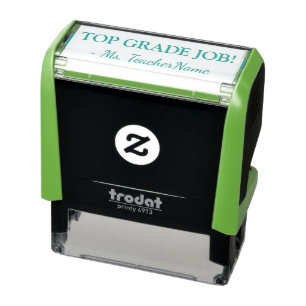 "TOP GRADE JOB!" Tutor Feedback Rubber Stempel