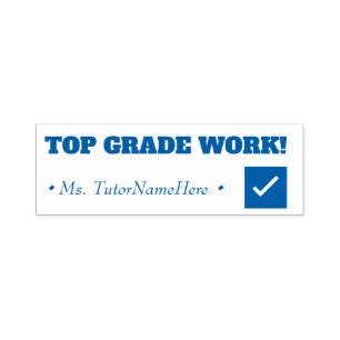 "TOP GRADE WORK!" Schoolleraar Rubber Stamp Zelfinktende Stempel