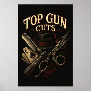 Top Gun Cuts Bende Logo Poster
