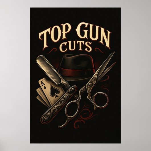 Top Gun Cuts Bende Logo Poster (Voorkant)