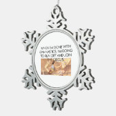 TOP Gymnastics Humor Tin Sneeuwvlok Ornament (Rechts)